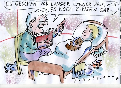 Cartoon: Zinsen (medium) by Jan Tomaschoff tagged märchen,nullzinsen,märchen,nullzinsen