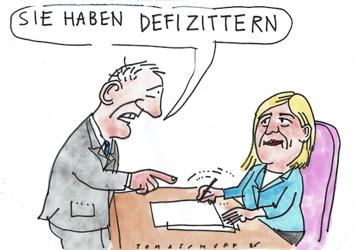 Cartoon: Zittern (medium) by Jan Tomaschoff tagged gesundheit,kosten,defizit,reiche,gesundheit,kosten,defizit,reiche