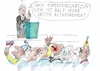 Cartoon: Altersdemenz (small) by Jan Tomaschoff tagged alter,demenz,demografie