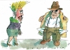 Cartoon: Belästigung (small) by Jan Tomaschoff tagged scham,geld,pleite