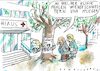 Cartoon: entlaufen (small) by Jan Tomaschoff tagged schwesternmangel,pflegermangel,pflegenotstand
