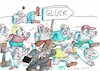Cartoon: Glück (small) by Jan Tomaschoff tagged glückssuche,stress,konkurrenz,ruhe