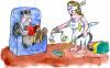 Cartoon: Justitia zu Hause (small) by Jan Tomaschoff tagged justitia,recht,gesetze,gerichte