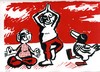 Cartoon: Meditation 4 (small) by Jan Tomaschoff tagged yoga,meditation