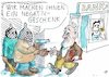 Cartoon: Negativ (small) by Jan Tomaschoff tagged zinsen,negativzinsen,banken