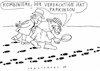 Cartoon: Parkinson (small) by Jan Tomaschoff tagged parkinson,gang,gangstörung