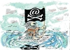 Cartoon: Piratenpartei (small) by Jan Tomaschoff tagged piratenpartei