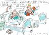 Cartoon: Presonaldecke (small) by Jan Tomaschoff tagged gesundheit,krankenhaus,personalmangel
