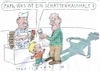 Cartoon: Schattenhaushalt (small) by Jan Tomaschoff tagged geld,schulden,haushalt