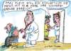 Cartoon: schmerzgrenze (small) by Jan Tomaschoff tagged schmerzgrenze,patient,arzt,krankenkasse,gebühren,praxisgebühr