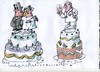 Cartoon: Zuckersüss (small) by Jan Tomaschoff tagged süssigkeiten,hochzeit,torte