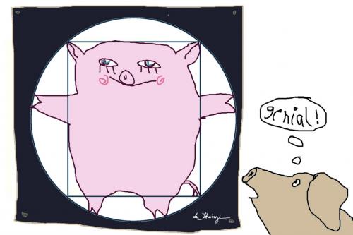 Cartoon: Kunstschwein (medium) by nele andresen tagged da,vinci,