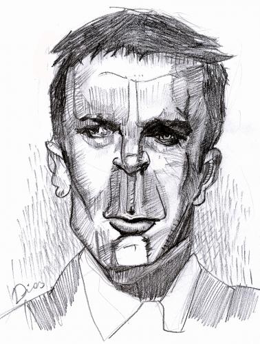 Cartoon: Daniel Craig (medium) by MRDias tagged caricature
