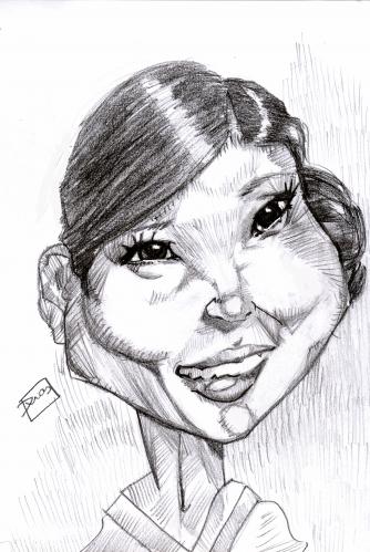 Cartoon: Lucy Liu (medium) by MRDias tagged caticature