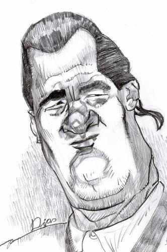 Cartoon: Steven Seagal (medium) by MRDias tagged caricature