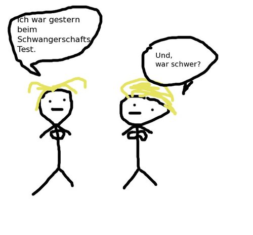 Cartoon: Schwangerschaftstest (medium) by Eine Zeitung tagged schwangerschaftstest,blondinen