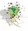 Cartoon: atlas (small) by draganm tagged atlas,ecology,mythology