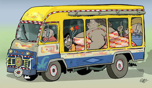 Cartoon: African transport (medium) by Damien Glez tagged african,transport,african,transport