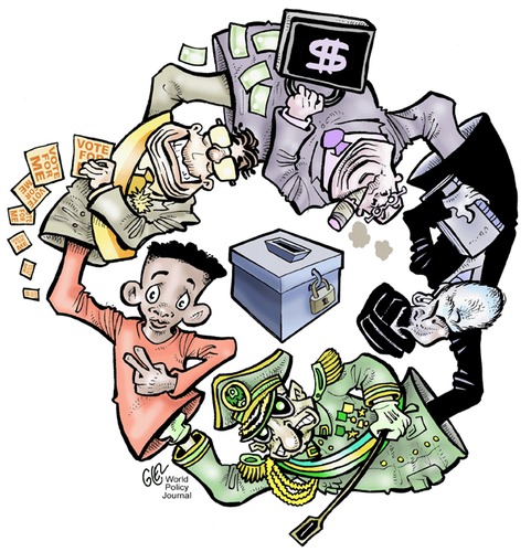 Cartoon: Democracy (medium) by Damien Glez tagged democracy