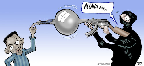 Cartoon: islamist terrorism (medium) by Damien Glez tagged terrorism,islamism,jihad,terrorism,islamism,jihad