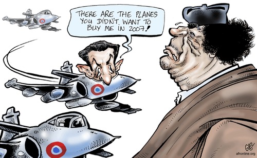 Cartoon: Libya Bombardements (medium) by Damien Glez tagged libya,bombardements
