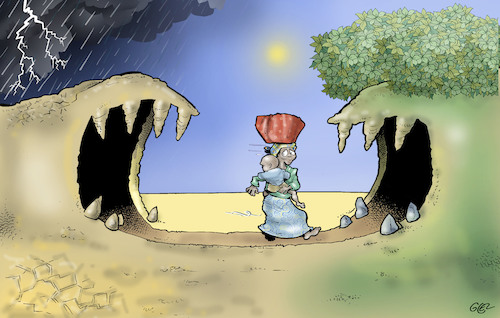 Cartoon: Migrants (medium) by Damien Glez tagged migrants,migration,hope,migrants,migration,hope