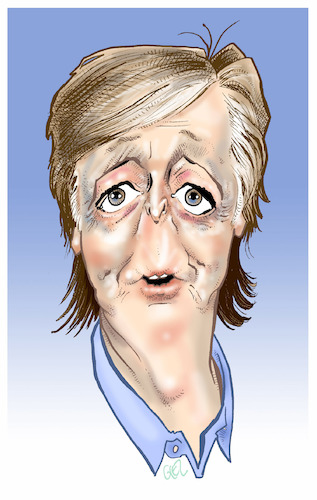 Cartoon: Paul McCartney (medium) by Damien Glez tagged paul,mccartney,music,beatles,paul,mccartney,music,beatles
