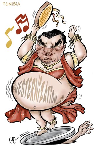 Cartoon: Tunisia (medium) by Damien Glez tagged ben,ali,tunisia,president