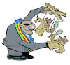 Cartoon: Power and secret services (small) by Damien Glez tagged power,secret,services,politicians