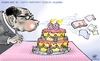 Cartoon: Robert Mugabe (small) by Damien Glez tagged zimbabwe,mugabe,birthday