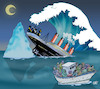 Cartoon: Sinking of societies (small) by Damien Glez tagged sinking,of,migrant,societies,inequalities