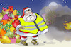 Cartoon: Yellow vests in France (small) by Damien Glez tagged france,christmas,yellow,vests,macron