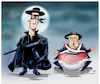 Cartoon: Z for Zuckerberg (small) by Damien Glez tagged donald,trump,zorro,facebook,mark,zuckerberg