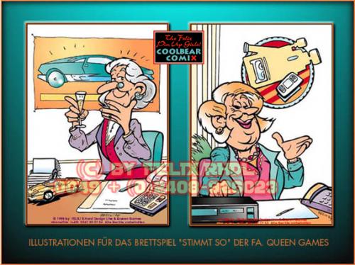 Cartoon: Brettspiel Cartoon Illus (medium) by FeliXfromAC tagged card,game,comic,design,line,aachen,cartoon,herz,lieb,nice,felix,alias,reinhard,horst,nett,oma,grandma,stockart,spielkarte,illustration