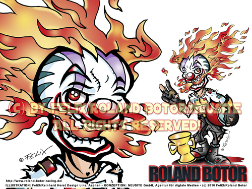 Cartoon: Cartoon Avatar Roland Botor (medium) by FeliXfromAC tagged felix,alias,reinhard,horst,design,line,aachen,illustration,illustrator,comic,zeichner,comiczeichner,sympathie,figuren,mascot,cartoon,character,humor,horror,clown,rennfahrer,rbert,botor