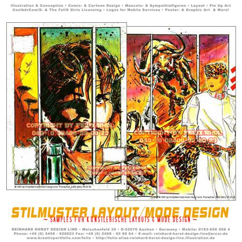 Cartoon: Comic Layout Designs (medium) by FeliXfromAC tagged felix,alias,reinhard,horstv,comic,cartoon,design,illustration,aachen,jagd,hemingway,francis,macomber,literatur,abenteuer,roman,art,kunst