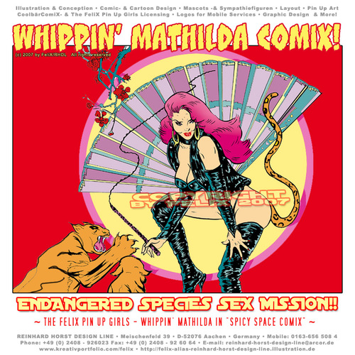 Cartoon: FeliX-Whipping Mathilda ComiX! (medium) by FeliXfromAC tagged felix,alias,reinhard,horst,design,line,aachen,illustration,illustrator,comic,zeichner,comiczeichner,nrw,brettspiel,sympathie,figuren,mascot,cartoon,russland,china,usa,sw,bw,felixfromac,from,ac,coolbär,comix,erotainment,hund,dog,love,girls,galore,cover