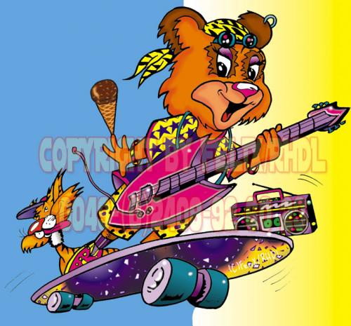 Cartoon: Go Crazy! (medium) by FeliXfromAC tagged bär,coolbär,comix,animal,tier,tiere,animals,niedlich,cartoon,herz,lieb,nice,felix,alias,reinhard,horst,nett,love,liebe,party,glückwünsche,stockart