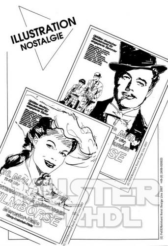 Cartoon: Poster Layouts (medium) by FeliXfromAC tagged stars,star,hollywood,rühmann,schneider,character,frau,girl,cover,woman,comic,pin,up,sexy,erotic,sampler,felix,alias,reinhard,horst,design,line,stockart