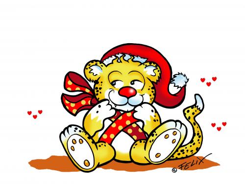Verliebter Weihnachts-Leopard 02 Verliebter Weihnachts-Leopard 02