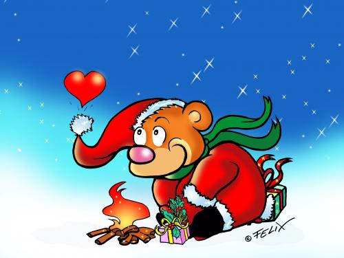 Weihnachts-Bär verträumt Weihnachts-Bär verträumt