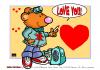 Cartoon: Bobbo der Bär - Love You! (small) by FeliXfromAC tagged bobbo the bear bär tiere animals niedlich whimsical hadyogo wallpaper felix alias reinhard horst ecard glück greetings glückwünsche love liebe poster mascot comic illustration aachen design