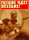 Cartoon: Cover Design FUTURE PAST! (small) by FeliXfromAC tagged felix alias reinhard horst aachen design line illustrator illustration buchcover russisch russland roboter robots braun retro love liebe