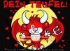 Cartoon: Develino - Character Design (small) by FeliXfromAC tagged charakter model sheet felix alias reinhard horst aachen devil teufel mascot sympathiefigur hölle heiß hell hot design line layout entwurf rot red comic cartoon illustration 