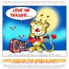 Cartoon: Elvis lebt - Elvis Alive (small) by FeliXfromAC tagged leo love tiere tier animal lovecrazy character design handy wallpaper animal tier leopard gitarre gesang comic comix cartoon felix alias reinhard horst 