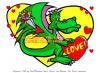 Cartoon: Greeting Card Cartoon (small) by FeliXfromAC tagged nice,animals,tiere,tier,logos,stockart,sympathiefiguren,mascots,wallpapers,characters,characterdesign,figuren,hund,katze,bär,bear,cat,dog,whimsical,felix,alias,reinhard,horst,reinhard,horst,design,line,drache,dragon,red,love,herzen,beziehung,flowers,blume