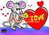 Cartoon: Greeting Card Design (small) by FeliXfromAC tagged nice animals tiere tier logos sympathiefiguren illustration mascots wallpapers characters characterdesign figuren hey melde dich whimsical felix alias reinhard horst design line red love herzen beziehung aachen maus mice mouse herz liebe