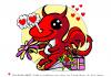 Cartoon: Little Red Love Dragon (small) by FeliXfromAC tagged nice animals tiere tier stockart logos sympathiefiguren mascots wallpapers characters characterdesign figuren hund katze bär bear cat dog whimsical felix alias reinhard horst design line drache dragon red love herzen beziehung flowers blume