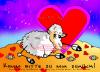 Cartoon: Sheep In Love - Come Back to Me! (small) by FeliXfromAC tagged felix alias reinhard horst aachen stockart sheeps in love schaf schafe cartoon handy mobile services liebe funny tiere animals comic design grusskarte herz komm zu mir zurück illustrator illustration