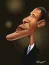 Cartoon: Barak Obama (small) by Tiaggo Gomes tagged barak,obama,caricatura,tiaggo,caricature